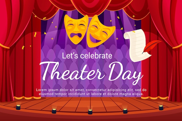 Actuación en el escenario del Día Mundial del Teatro