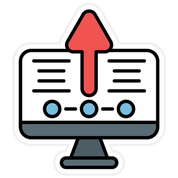 Actualización de la imagen vectorial del icono del escritorio Se puede usar para Cyber Monday