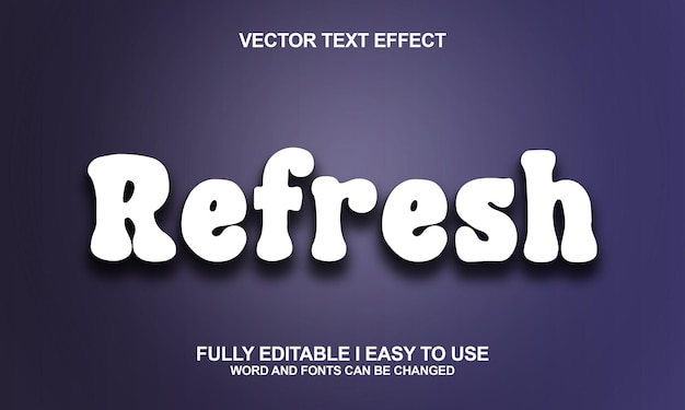 Actualizar el efecto de texto vectorial de fuente editable