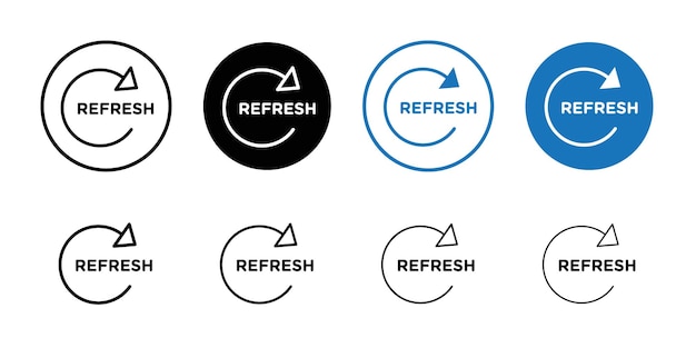 Actualizar el icono Contorno del logotipo vectorial
