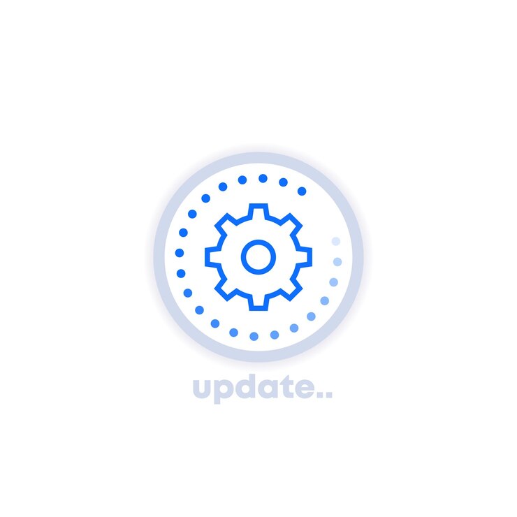 Vector actualizar icono de vector con engranaje