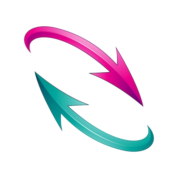 Actualizar o reciclar flechas en colores magenta y verde