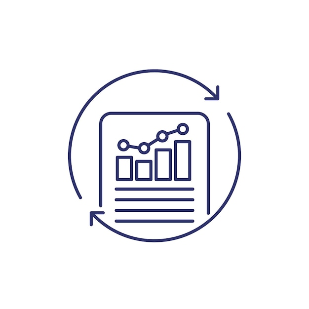 Actualizar vector de icono de línea de informe