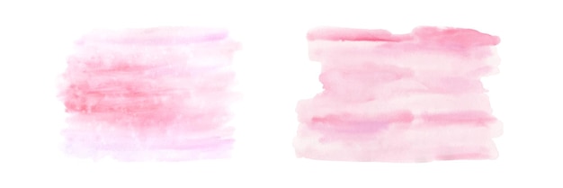 Acuarela abstracta degradado rosa púrpura aislado sobre fondo blanco. El pincel de acuarela pintado a mano mancha el vector artístico utilizado como elemento en el diseño decorativo del fondo del encabezado.