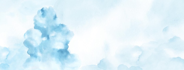 Acuarela abstracta pintada a mano para el fondo. La textura de vector de manchas de acuarela azul claro es ideal para el elemento en el diseño decorativo de encabezado, portada o banner de verano, pincel incluido en el archivo.