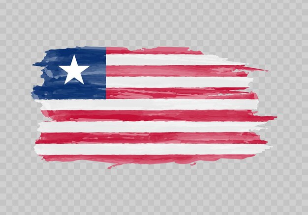 Acuarela bandera de Liberia