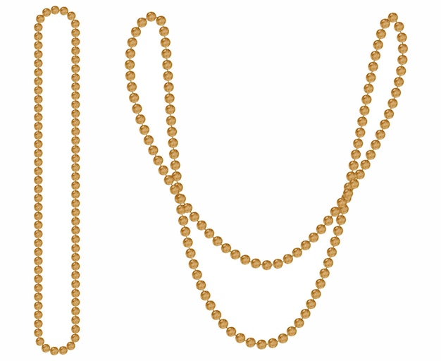 Acuarela dibujada a mano Símbolos del carnaval de Mardi Gras Corda de cuentas Collar de joyas lanza en color tradicional Objeto único aislado en fondo blanco Diseño para invitación de fiesta Tienda de impresión