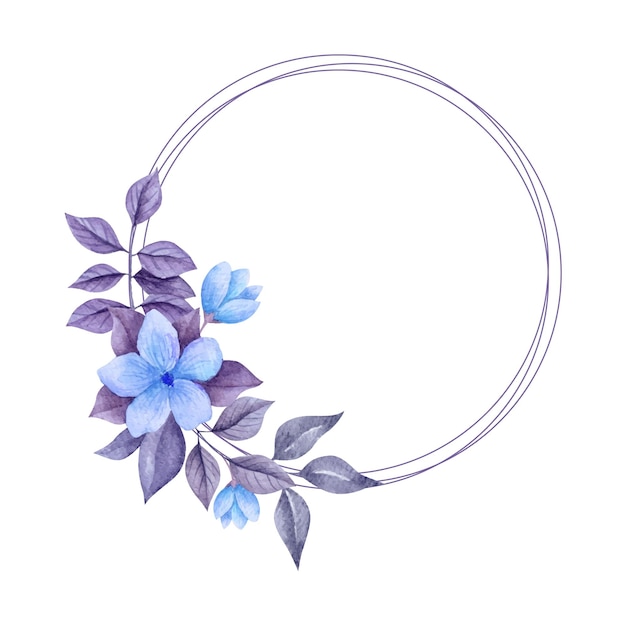 acuarela elegante hermoso marco floral