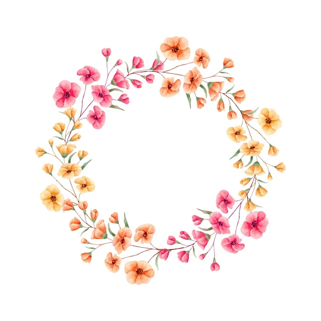 acuarela elegante hermoso marco floral
