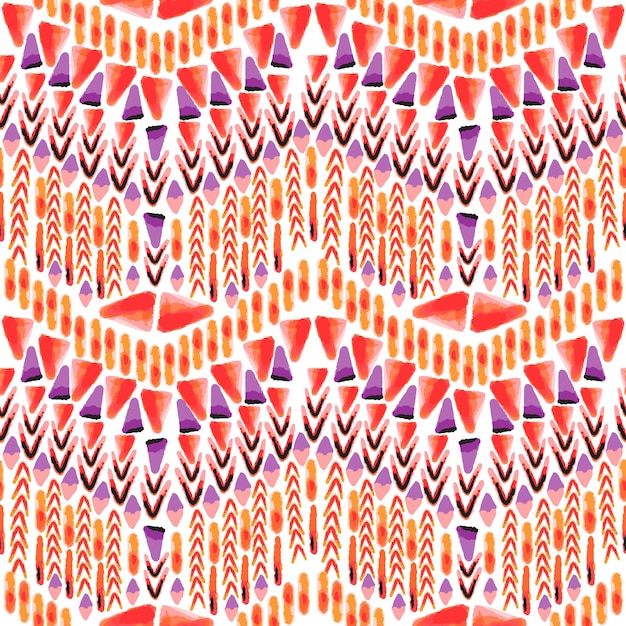 Acuarela étnica abstracta boho patrón arte Fondo transparente en estilo folklórico tribal y mexicano