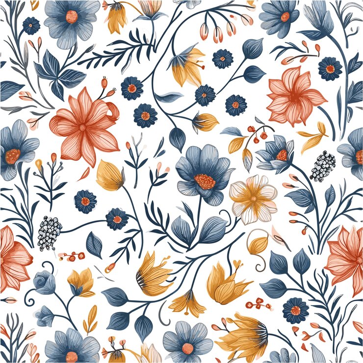 Acuarela floral arte vectorial plantillas florales fondo de flores