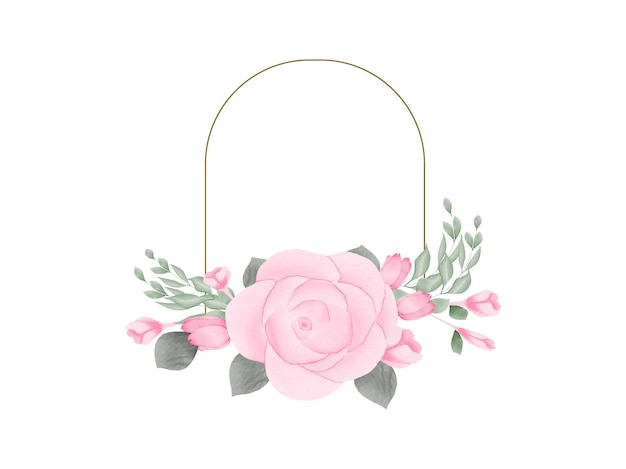 Vector acuarela floral para conjunto de tarjetas de boda.