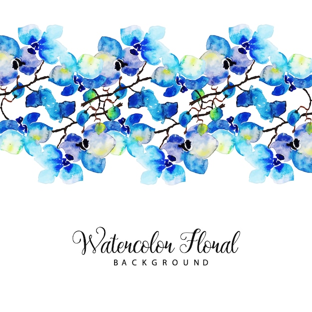 Acuarela floral fondo polivalente