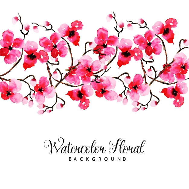 Acuarela floral fondo polivalente