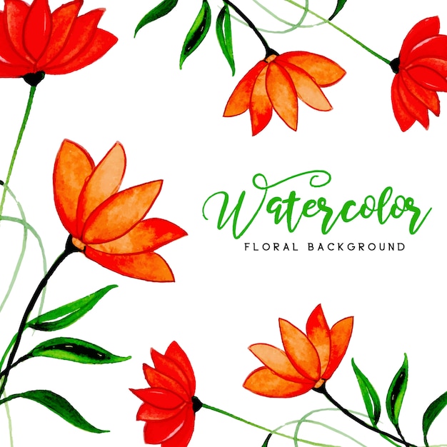 Vector acuarela floral fondo polivalente