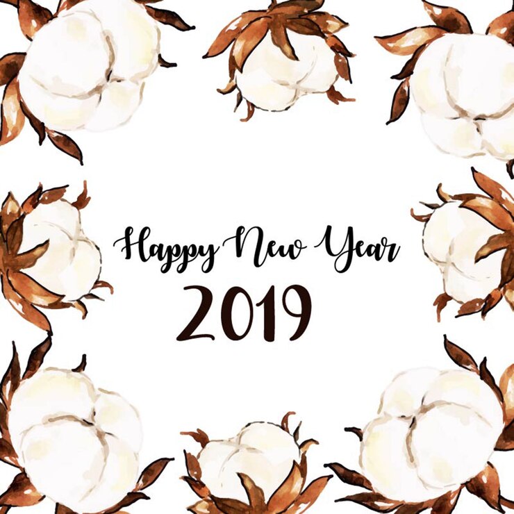 Vector acuarela floral newyear fondo