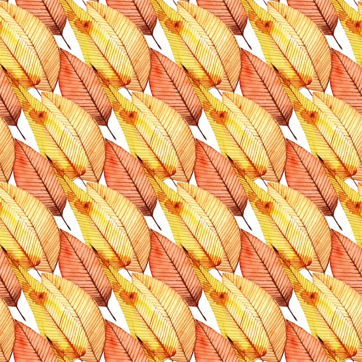 Vector acuarela floral otoño de patrones sin fisuras