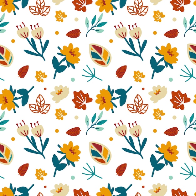 Acuarela floral de patrones sin fisuras