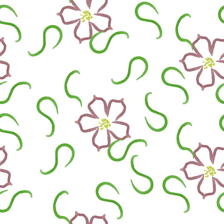Acuarela floral de patrones sin fisuras