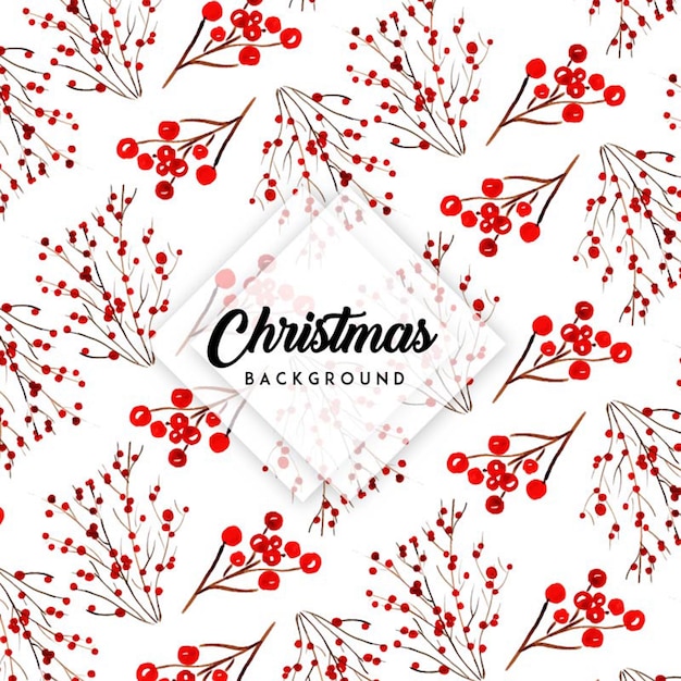 Acuarela fondo floral de Navidad