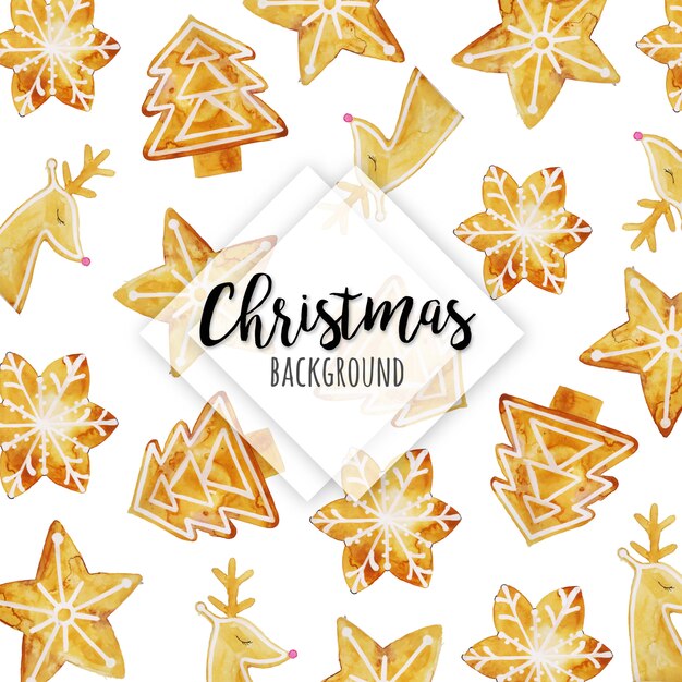Acuarela de fondo de navidad