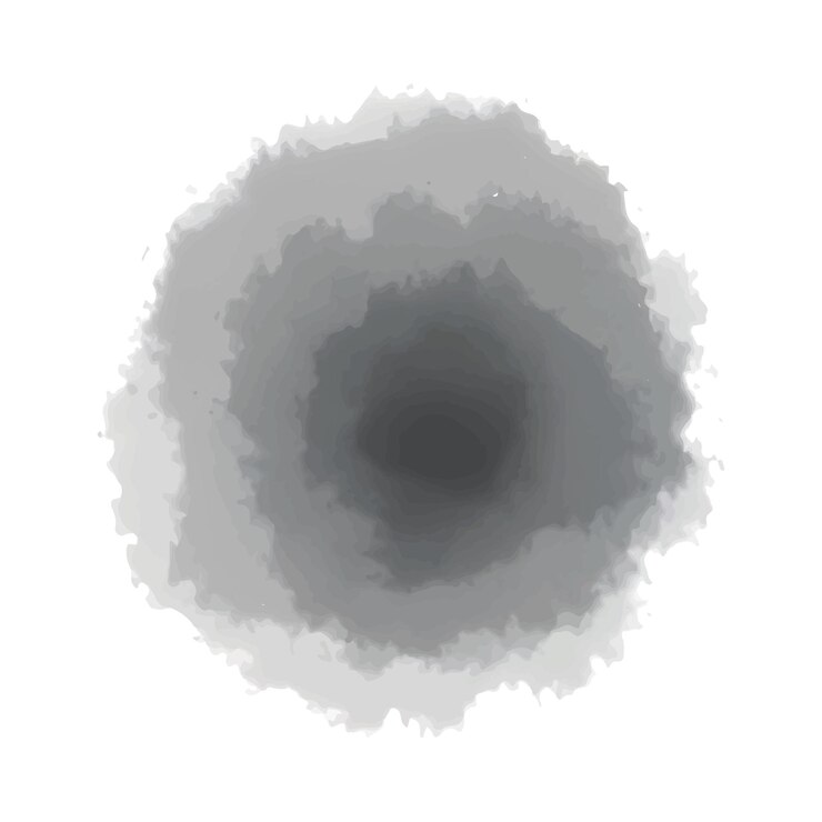 Vector acuarela gris círculo negro con textura de tinta artística salpicadura salpicadura gradiente telón de fondo