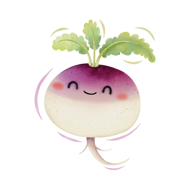 Acuarela linda chirivía personaje de dibujos animados ilustración vectorial