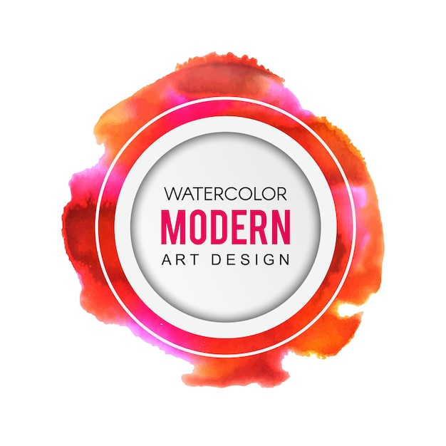 Vector acuarela moderna splatter art design