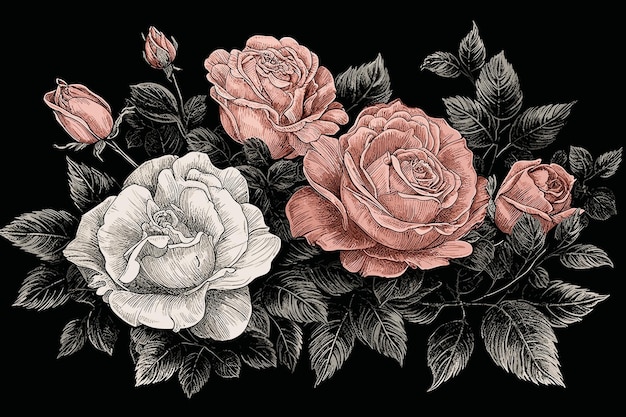 acuarela pintada a mano flor arte vectorial pintura ilustración flor patrón acuarela floral