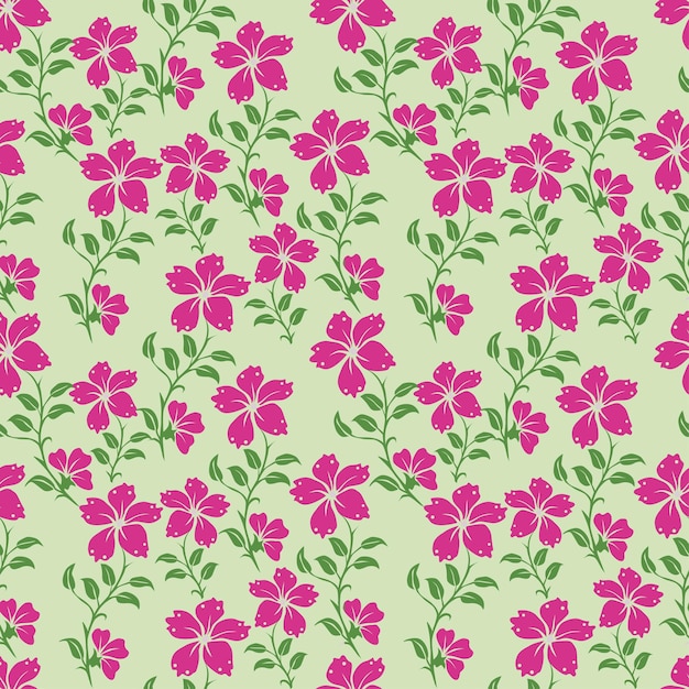 acuarela roja floreciente floral dibujo de líneas sin costuras flores delicadas hojas verdes diseño