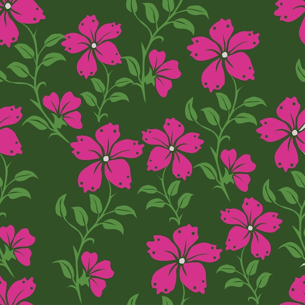 acuarela roja floreciente floral dibujo de líneas sin costuras flores delicadas hojas verdes diseño