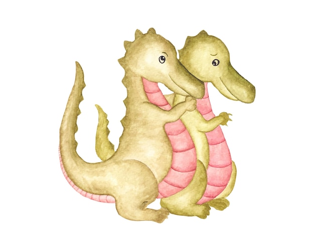 Acuarela San Valentín dinosaurio Clipart, pareja Dino sublimación para impresión, ropa, camisetas