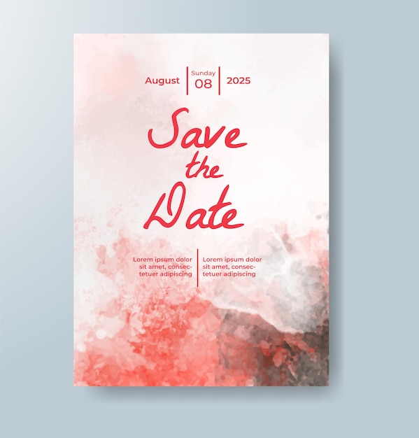 Acuarela Tarjeta Minimal Tarjetas clásicas de diseño vectorial Tarjetas de boda Abstracto Fondo Invitación