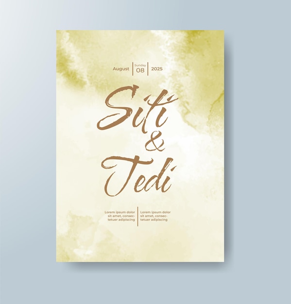 Acuarela Tarjeta Minimal Tarjetas clásicas de diseño vectorial Tarjetas de boda Abstracto Fondo Invitación