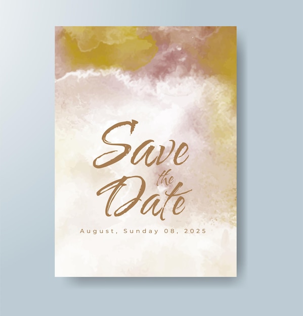 Acuarela Tarjeta Minimal Tarjetas clásicas de diseño vectorial Tarjetas de boda Abstracto Fondo Invitación
