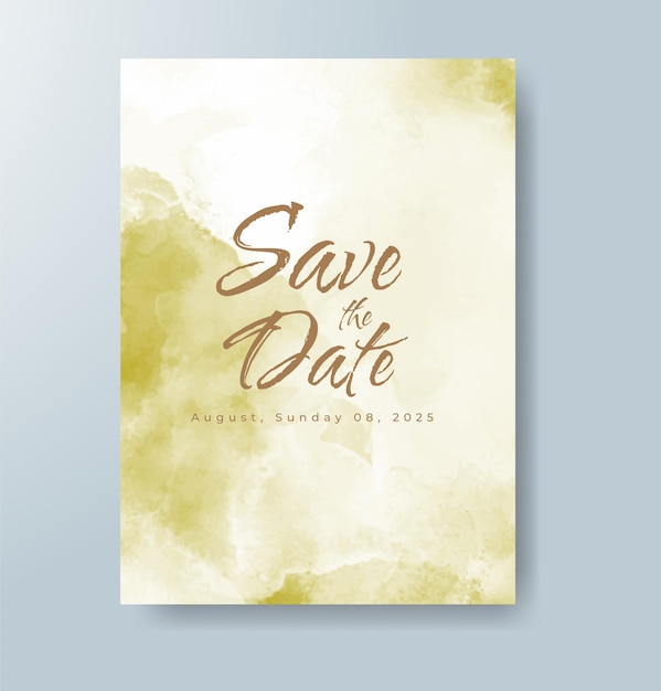 Acuarela Tarjeta Minimal Tarjetas clásicas de diseño vectorial Tarjetas de boda Abstracto Fondo Invitación