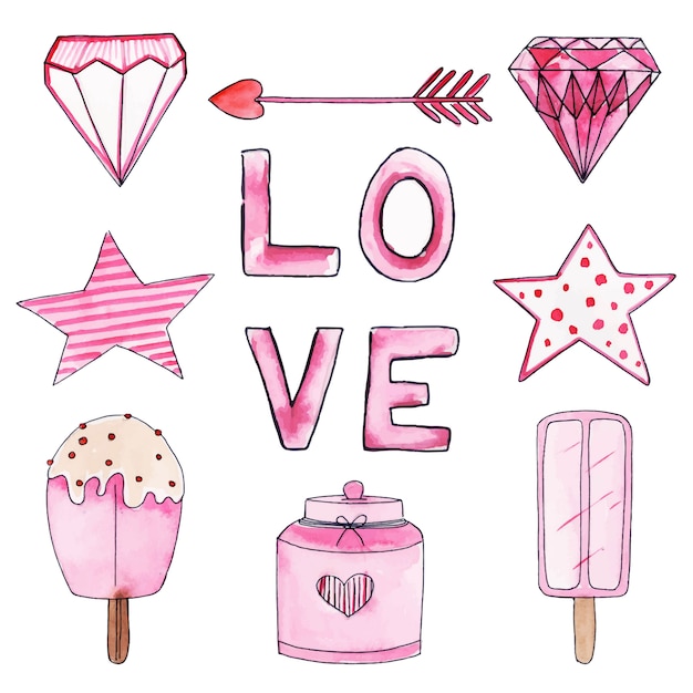 Acuarela Valentine Elements Collection