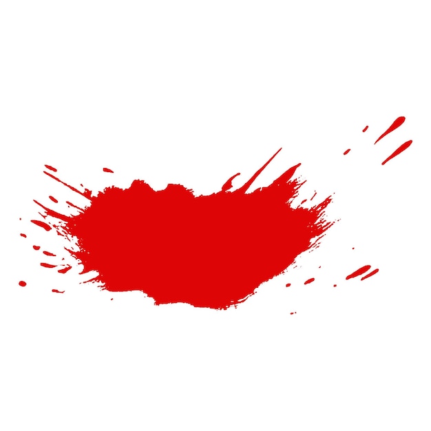 Acuarela vectorial pintada con pincel rojo Pintura o gotas de sangre salpicaduras y salpicadures textura