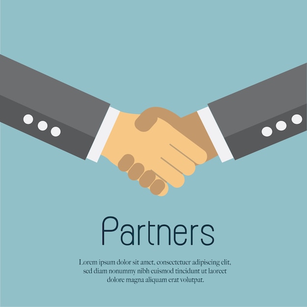 Acuerdo business vector and handshake.