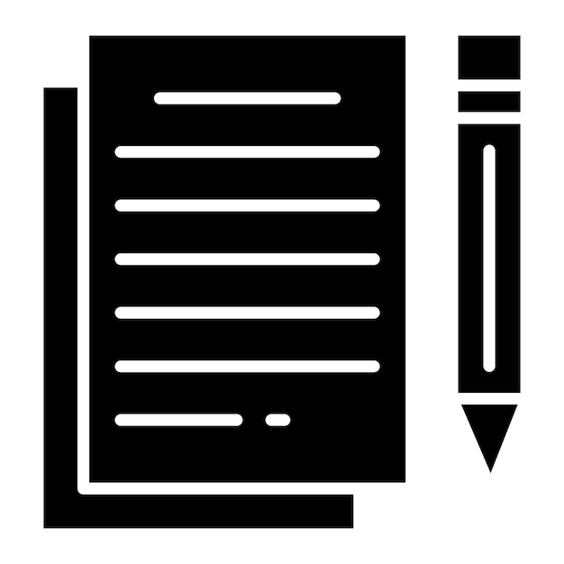 Acuerdo Glifo Ilustración Negro Sólido