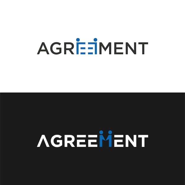 Acuerdo texto logo deal job logo design