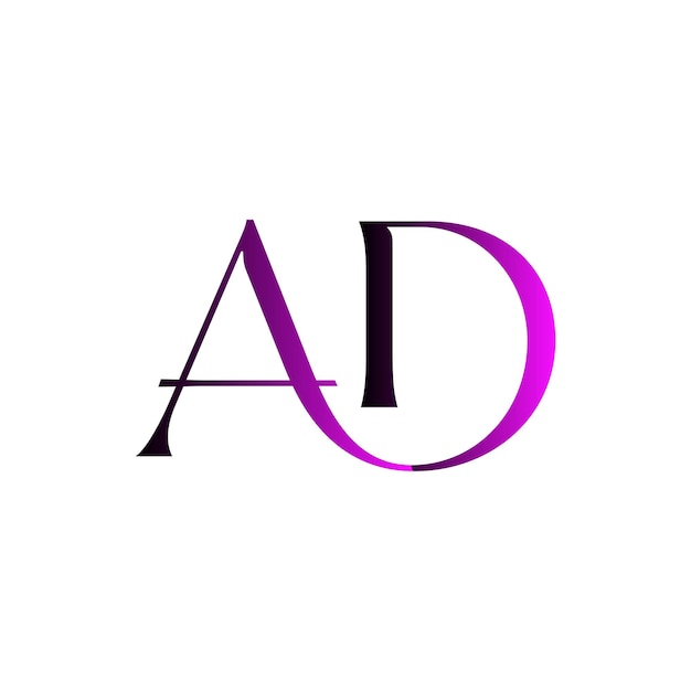 ad creativo inicial moderno minimalista atemporal espacio negativo monograma diseño de logotipo de negocio