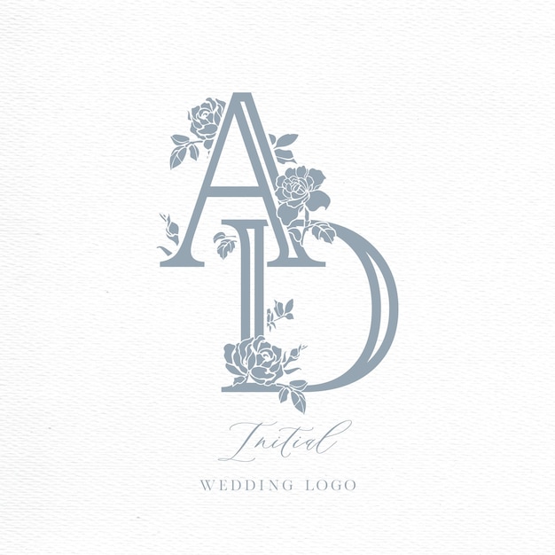 AD Inicial Monograma del logotipo de la boda2