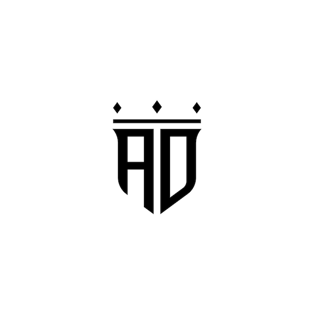 AD Monogram Logo Design letra texto nombre símbolo monocromo logotipo alfabeto carácter simple logo