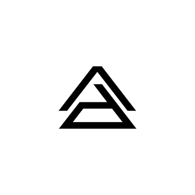 AD Monogram Logo Design letra texto nombre símbolo monocromo logotipo alfabeto carácter simple logo