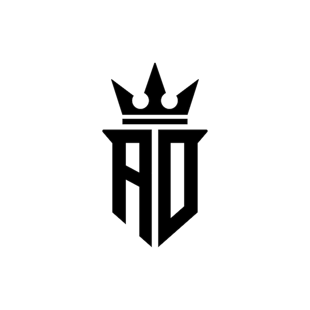 AD Monogram Logo Design letra texto nombre símbolo monocromo logotipo alfabeto carácter simple logo