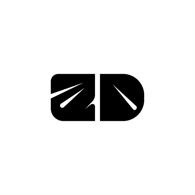AD Monogram Logo Design letra texto nombre símbolo monocromo logotipo alfabeto carácter simple logo