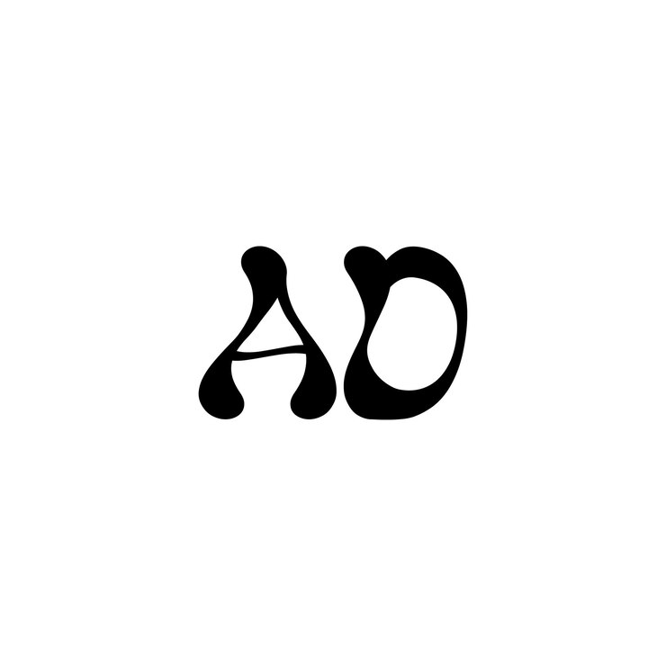 Vector ad monogram logo design letra texto nombre símbolo monocromo logotipo alfabeto carácter simple logo