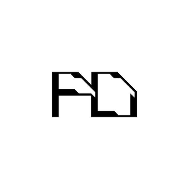 AD Monogram Logo Design letra texto nombre símbolo monocromo logotipo alfabeto carácter simple logo