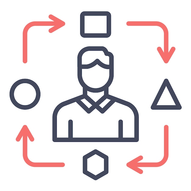 Adaptabilidad Estilo de ilustración vectorial